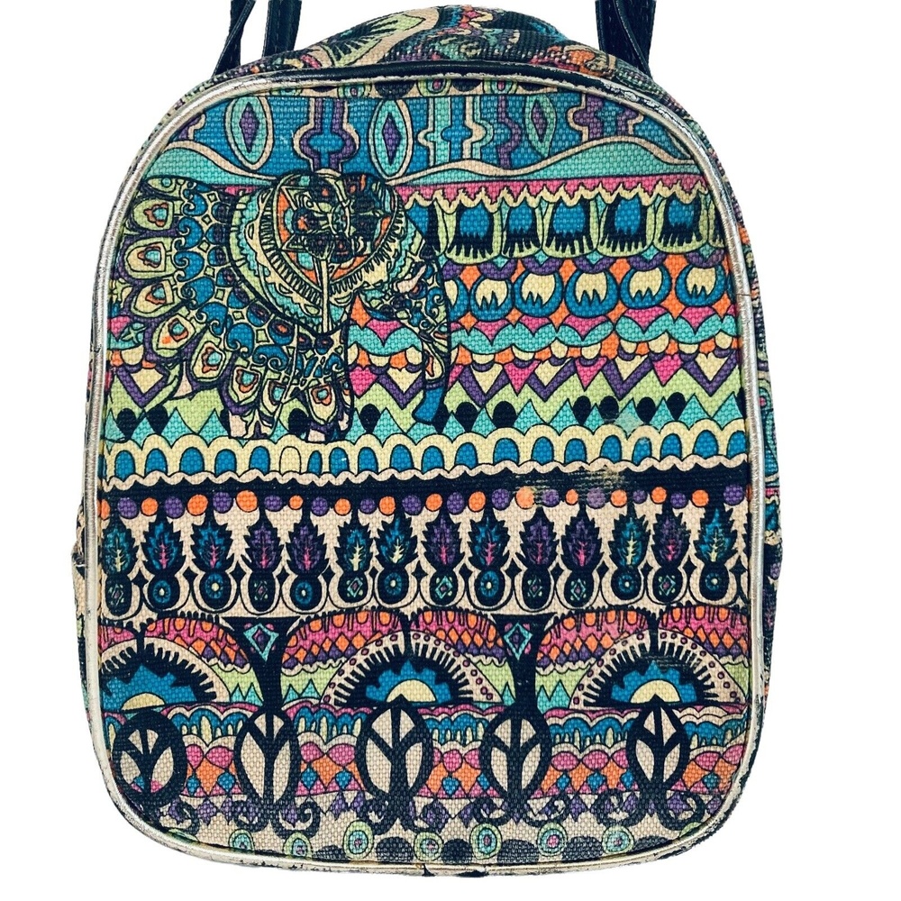 SAKROOTS Insulated LUNCH BAG Tote-PEACE Collection 9x7 7/8 - Picture 6 of 6